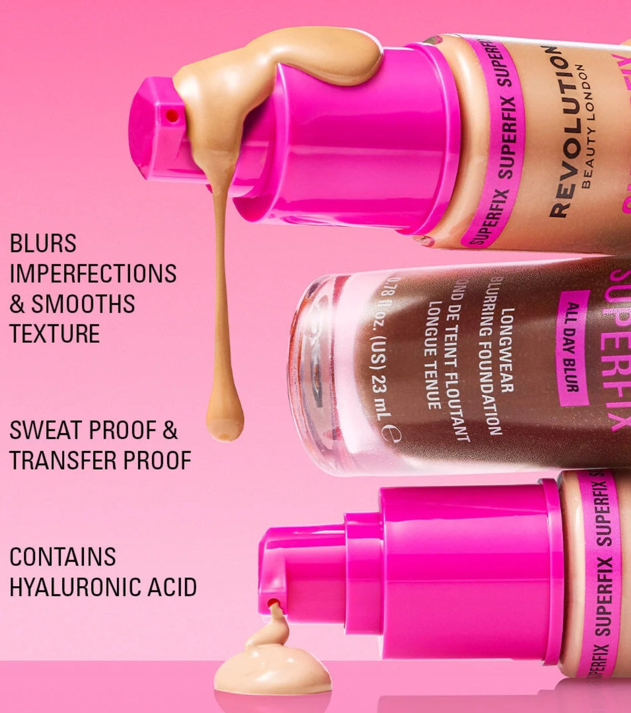 Makeup Revolution - Base de maquillaje Superfix 16H Blur - F6N