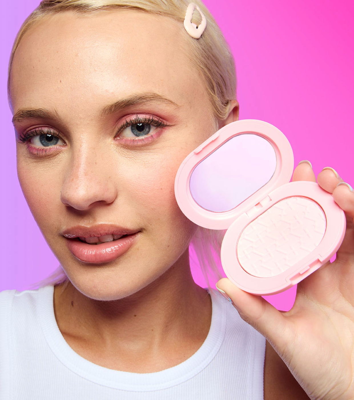 Makeup Revolution - Polvos compactos Agarre adhesivo para el móvil Powder Pops - Rose