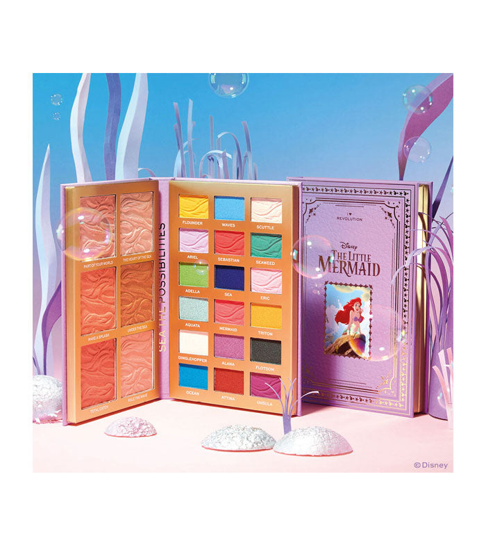 I Heart Revolution - *I Heart Revolution x Disney* - Paleta para rosto e olhos Fairytale - Ariel
