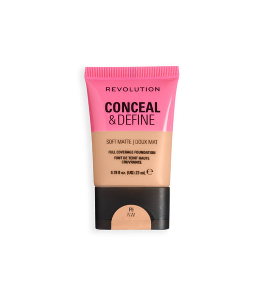 Makeup Revolution - Base de maquillaje Conceal & Define Soft Matte - F5NW