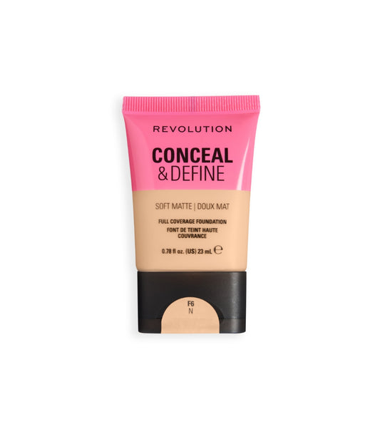 Makeup Revolution - Base de maquillaje Conceal & Define Soft Matte - F6N