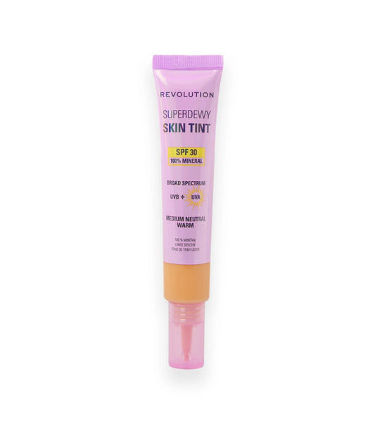 Makeup Revolution - Base de maquillaje Superdewy Skin Tint SPF30 - Medium Neutral Warm