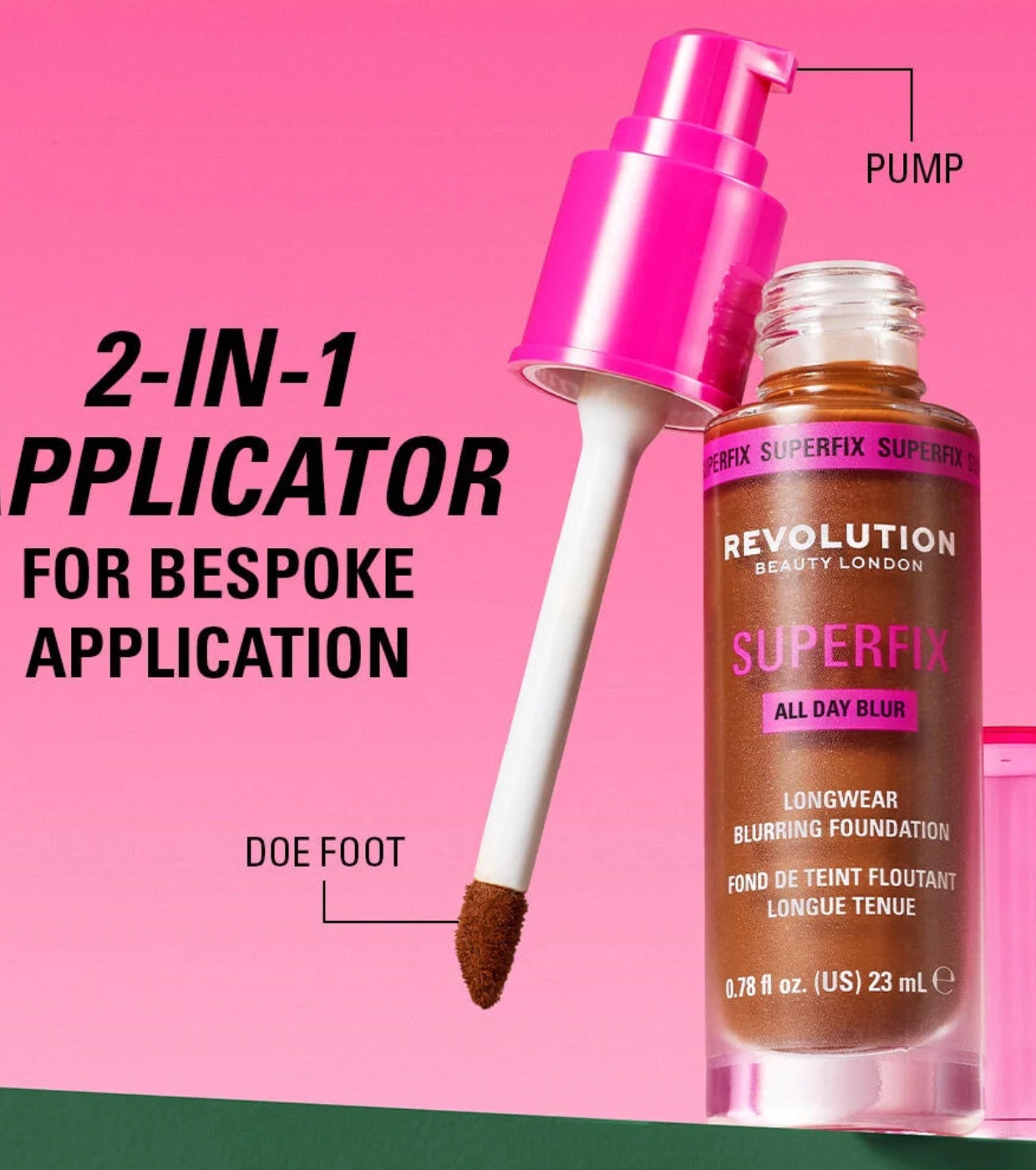 Makeup Revolution - Base de maquillaje Superfix 16H Blur - F2NC