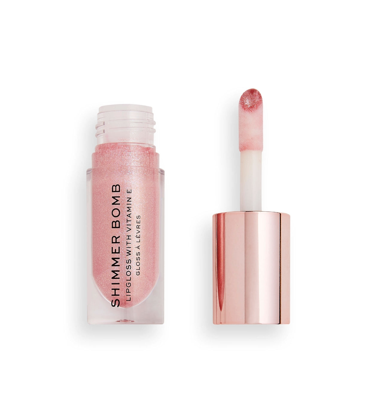 Makeup Revolution - Brilho de Lábios com Shimmer Bomb - Shimmer Nude