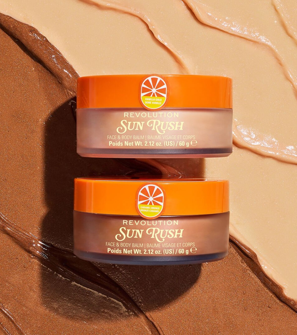 Makeup Revolution - *Club Riviera*  - Bálsamo corporal iluminador Sun Rush - Caramel Bronze