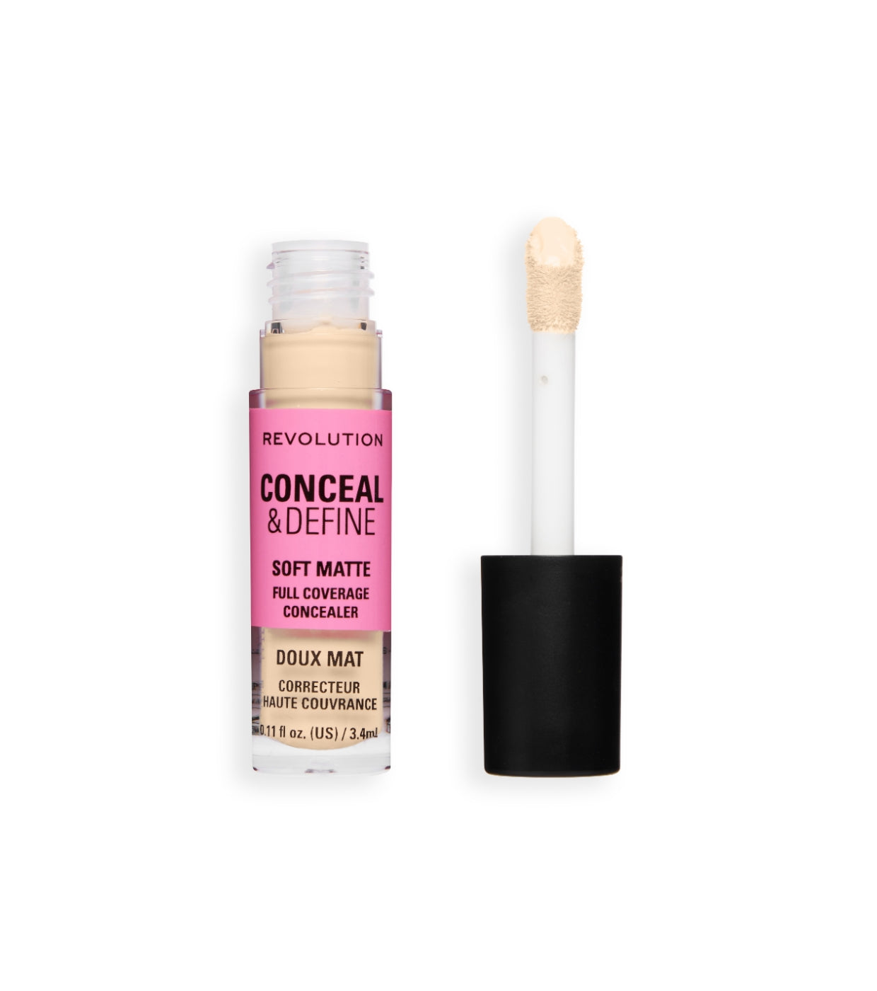 Makeup Revolution - Corrector líquido Conceal & Define Soft Matte - C0.2N