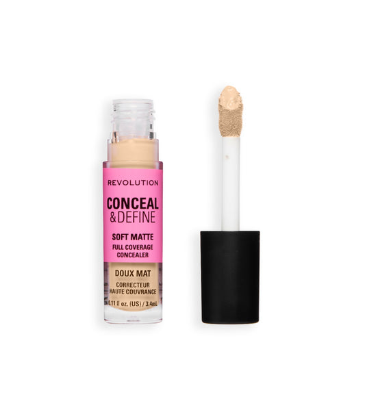 Makeup Revolution - Corretor de Olheiras Líquido Conceal & Define Soft Matte - C0.3W