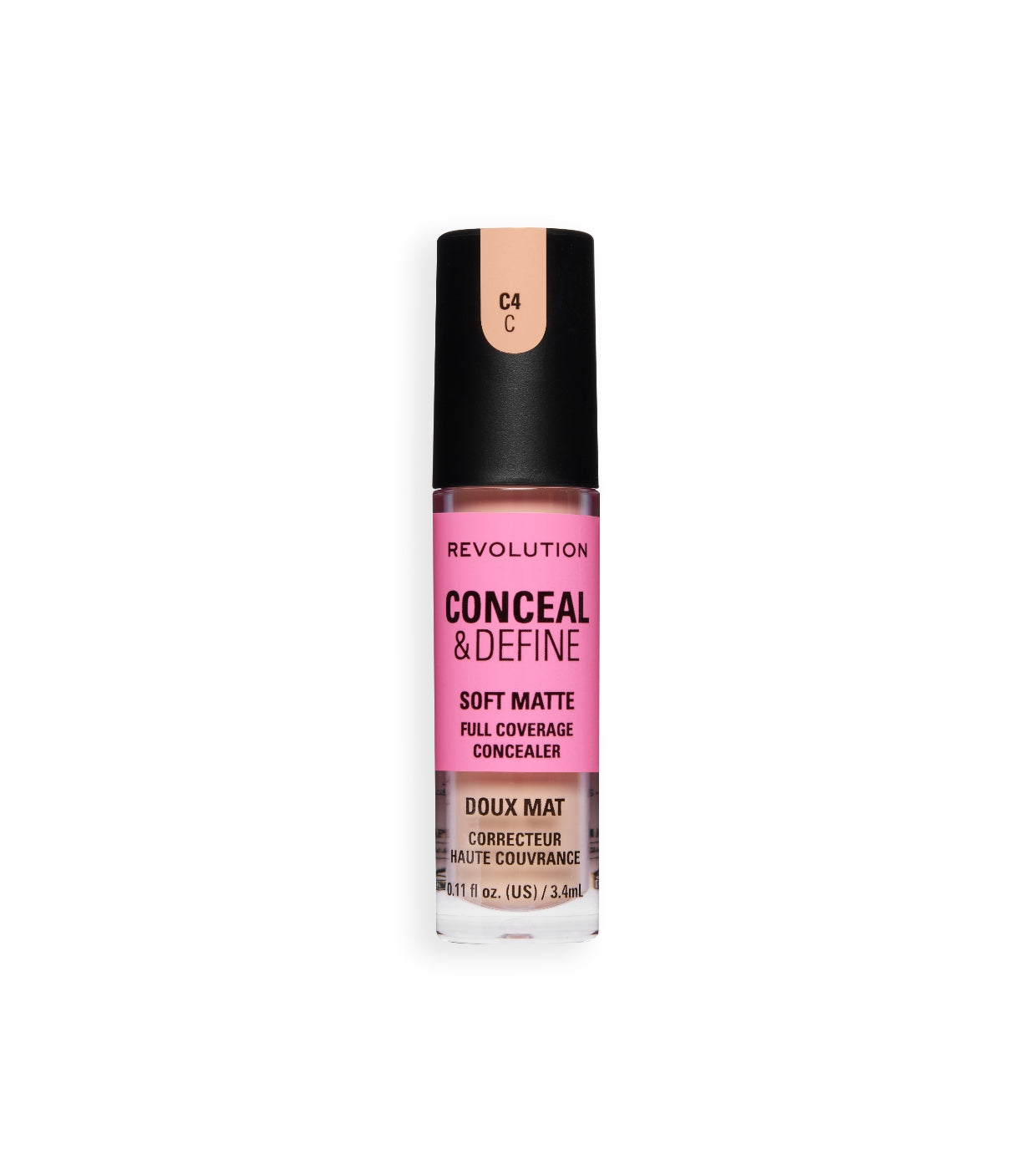 Makeup Revolution - Corrector líquido Conceal & Define Soft Matte - C4C