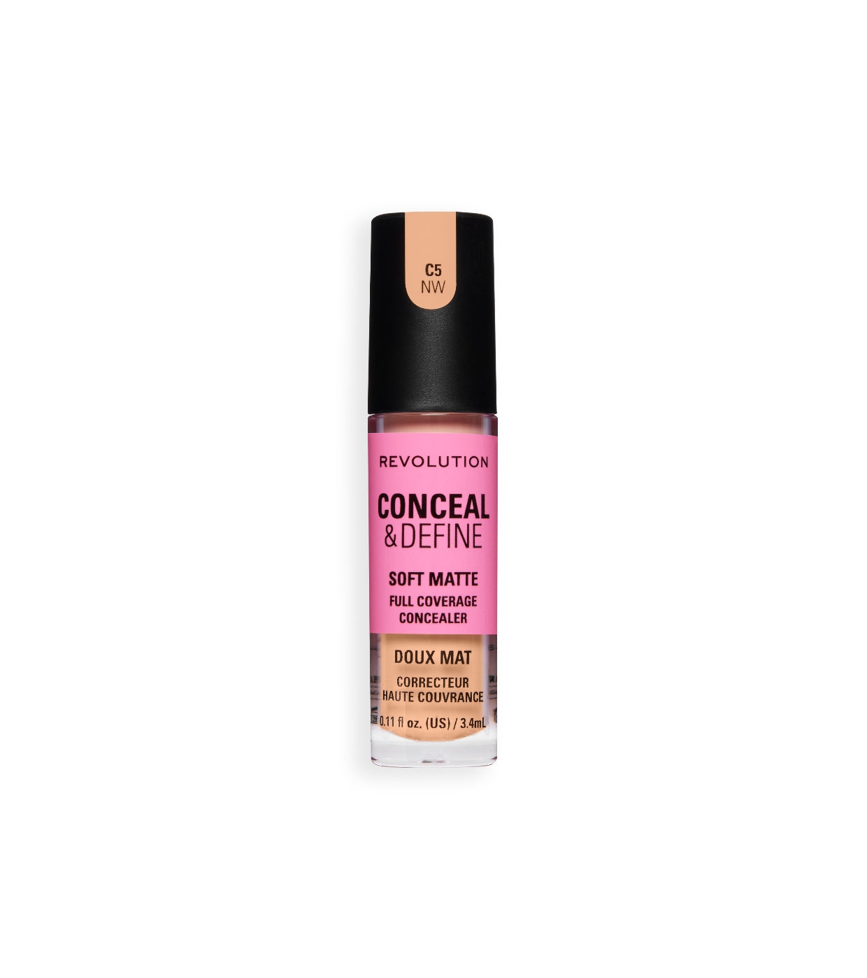 Makeup Revolution - Corrector líquido Conceal & Define Soft Matte - C5NW