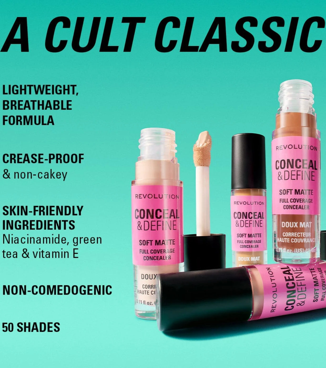 Makeup Revolution - Corrector líquido Conceal & Define Soft Matte - C7.2NW