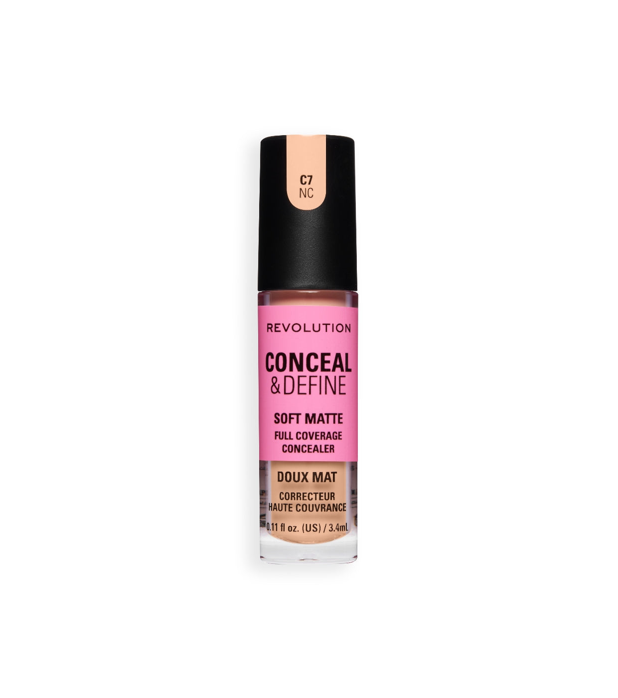 Makeup Revolution - Corrector líquido Conceal & Define Soft Matte - C7NC