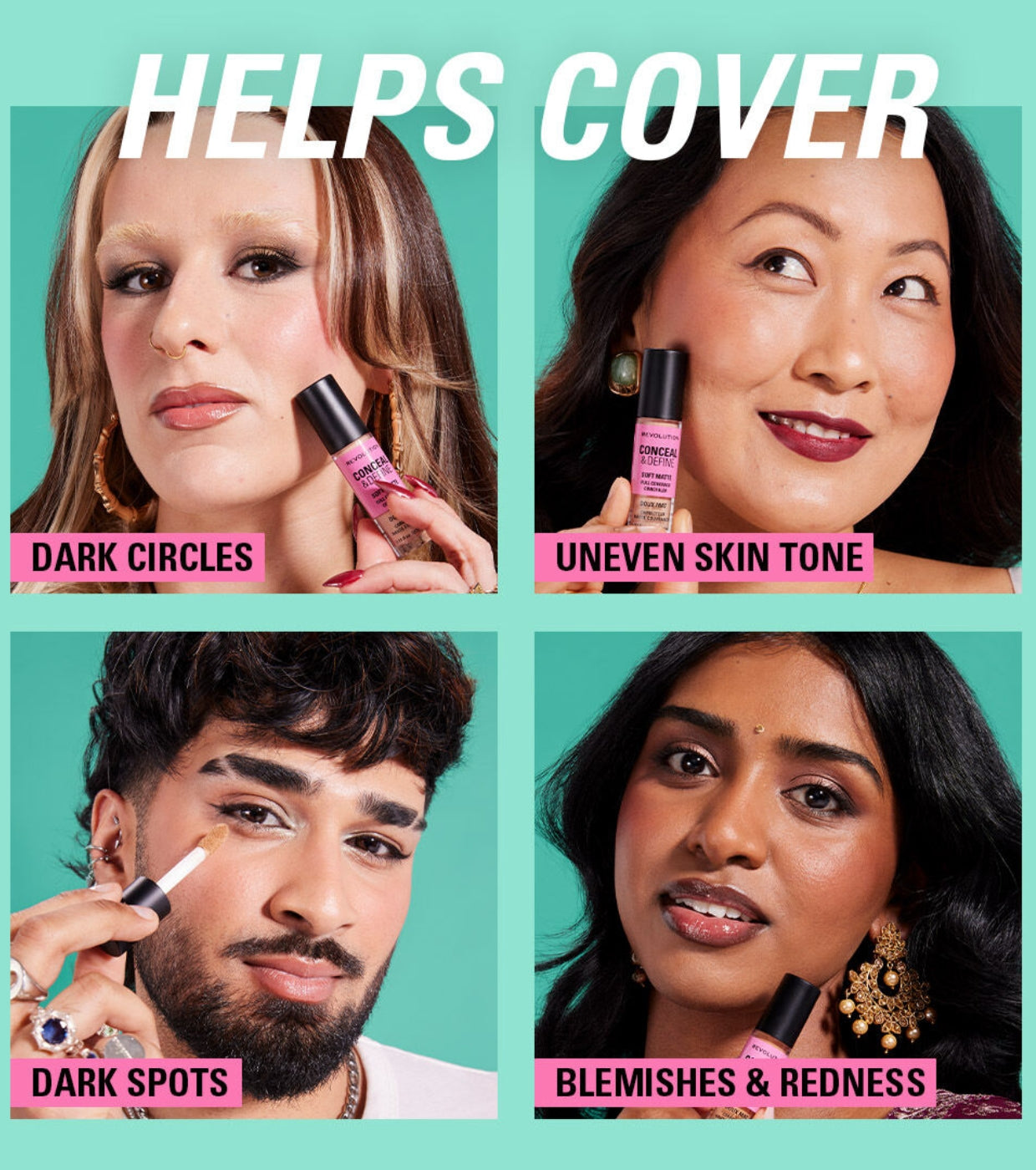 Makeup Revolution - Corrector líquido Conceal & Define Soft Matte - C8.2N