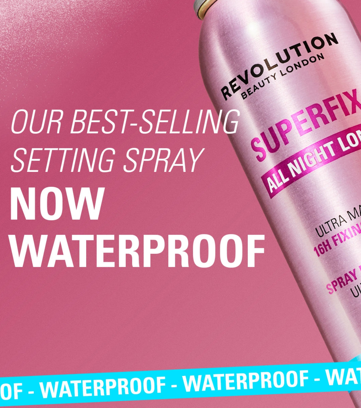 Makeup Revolution - Fijador de maquillaje en spray Superfix All Night Long Waterproof