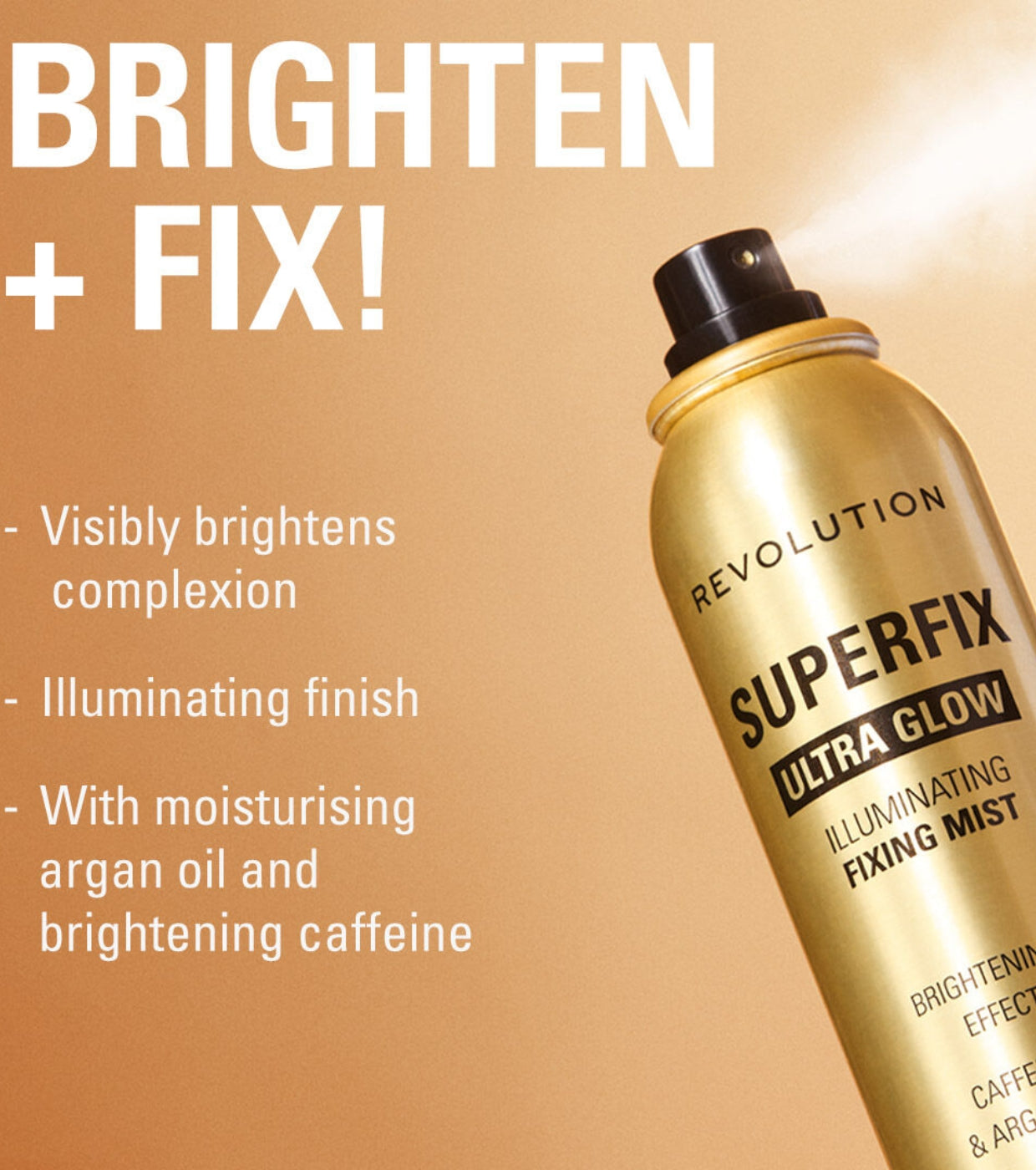 Makeup Revolution - Fijador del maquillaje en Spray Superfix Ultra Glow