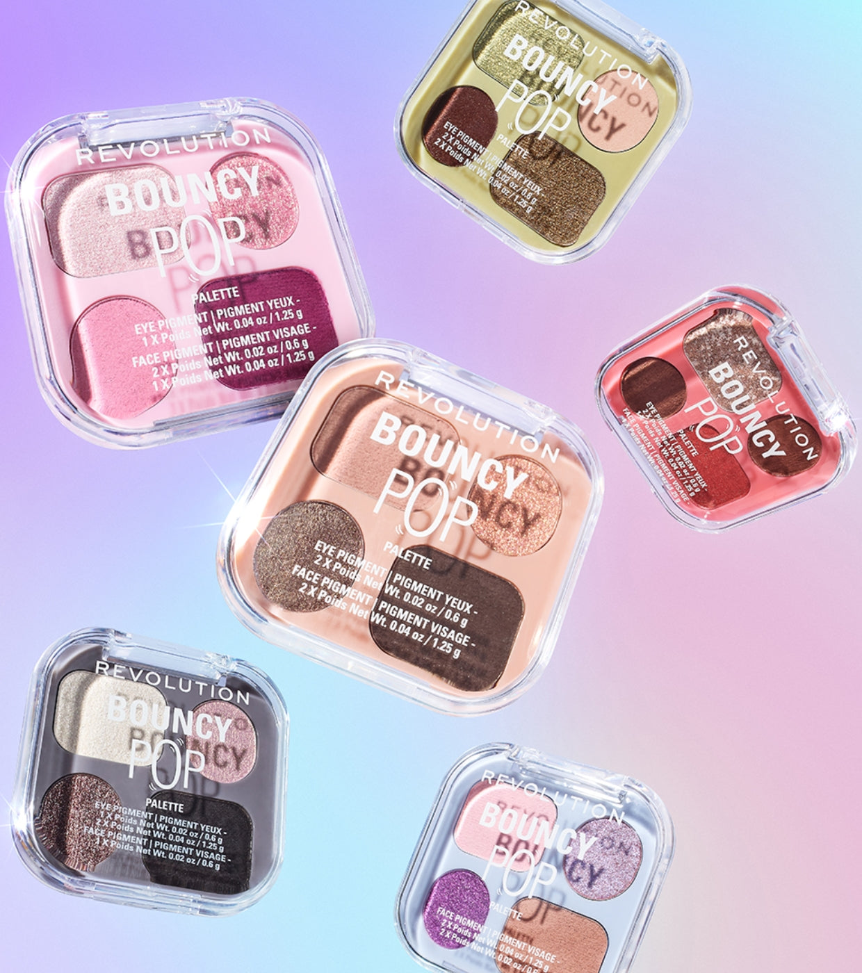Makeup Revolution - *Poolside* - Mini paleta de sombras Bouncy Pop - Aqua Splash