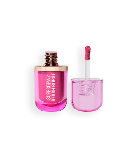 Makeup Revolution - *Super Dewy* - Blush Líquido Burst - Rosa Bubblegum Burst
