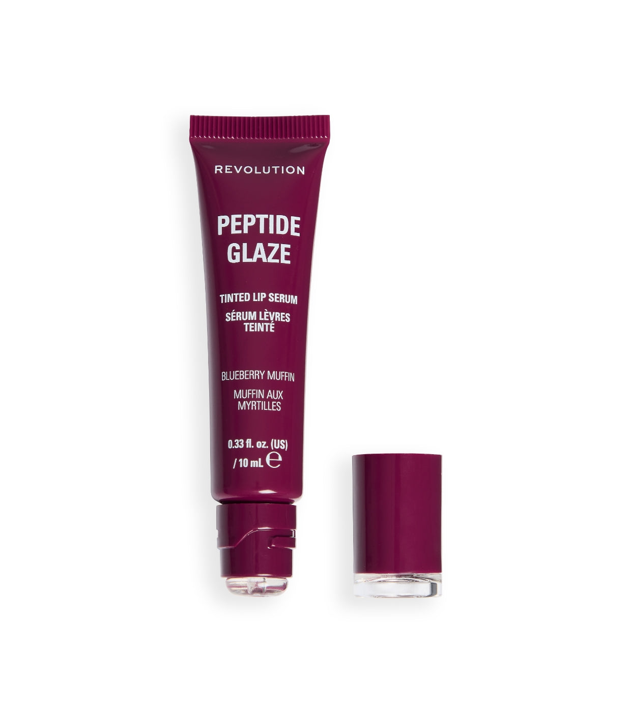 Makeup Revolution - Tinte labial con sérum Peptide Glaze - Blueberry Muffin