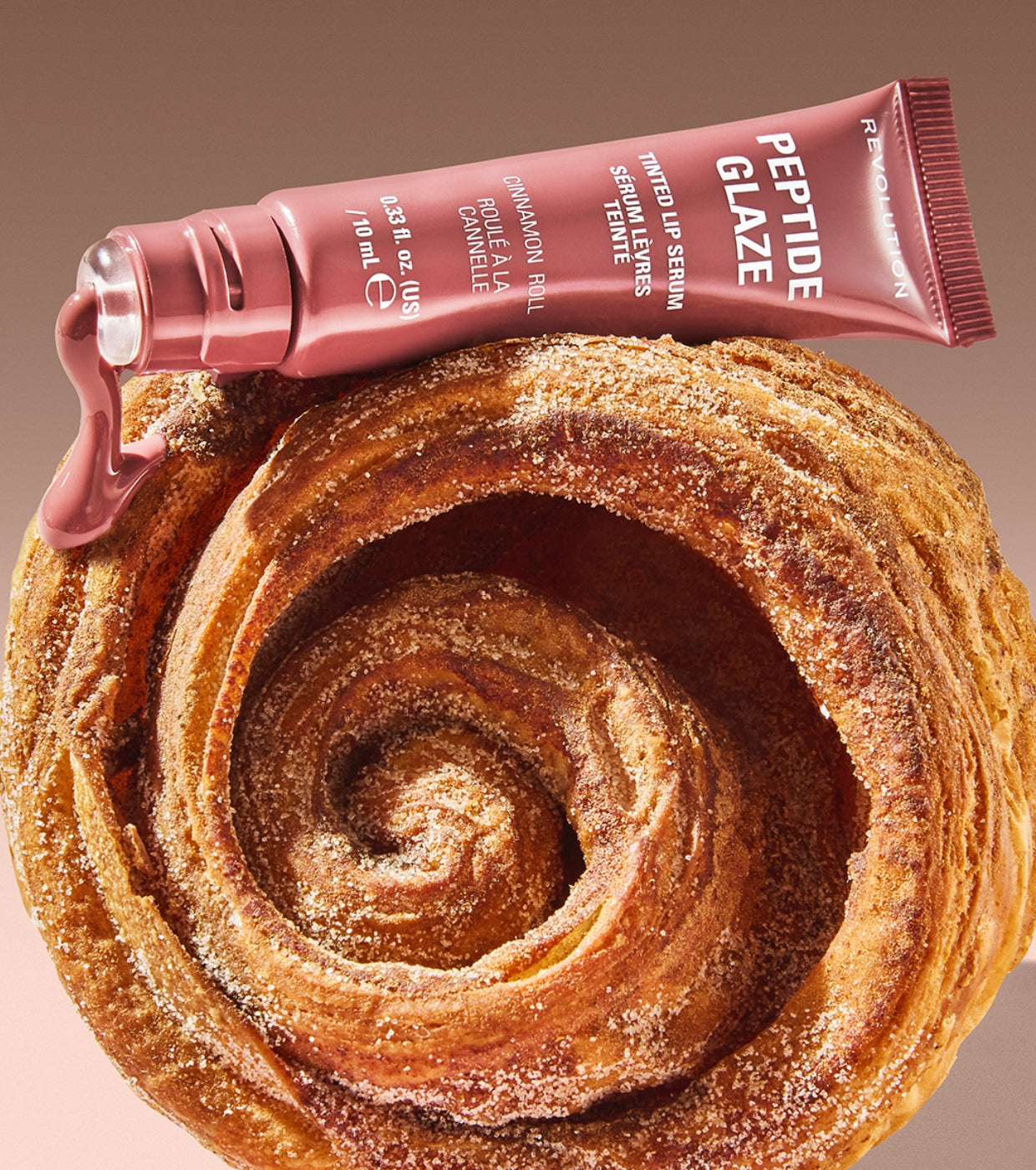 Makeup Revolution - Tinte labial con sérum Peptide Glaze - Cinnamon Roll
