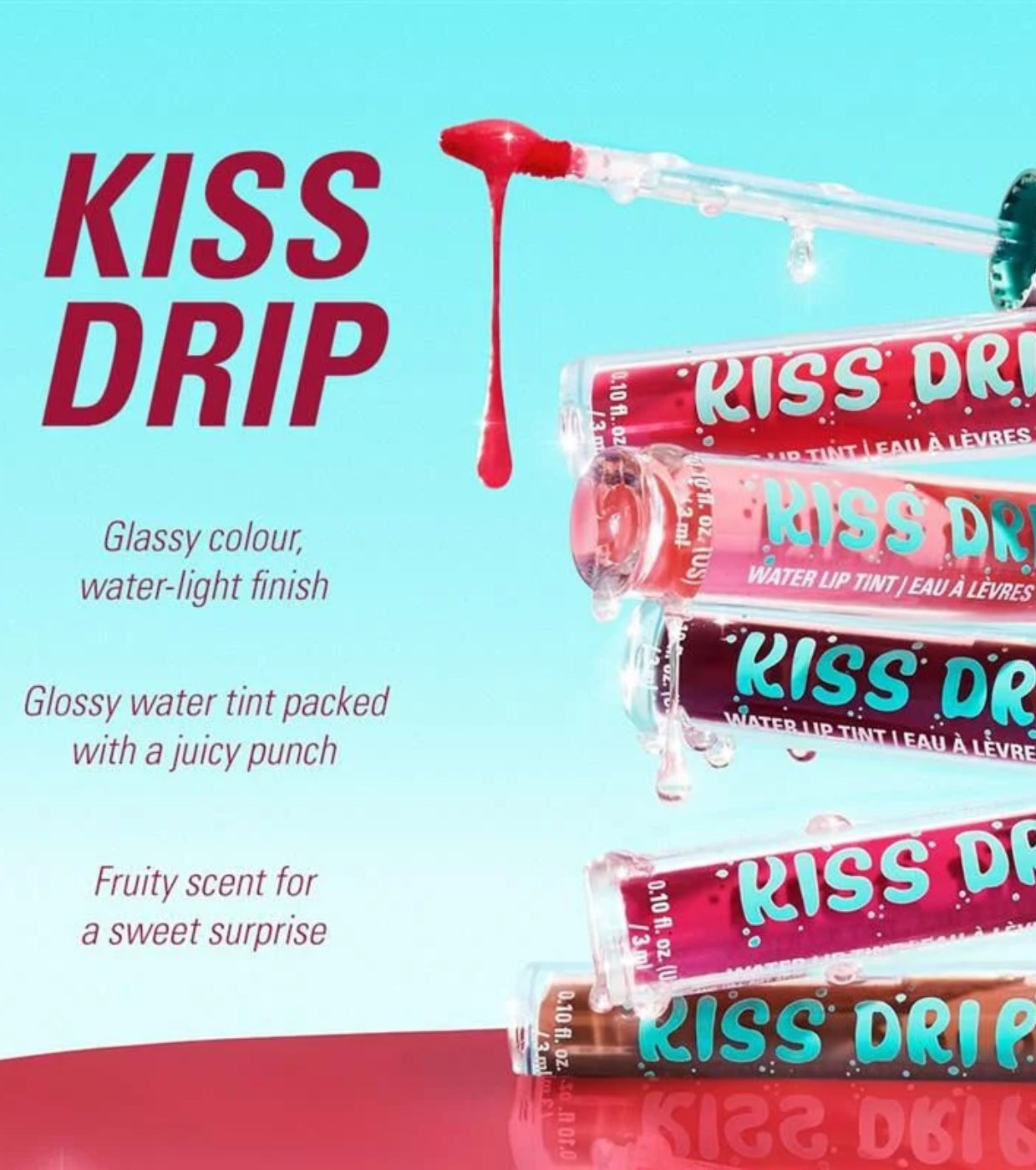 Makeup Revolution - Tinte labial Kiss Drip Water - Melon Mist
