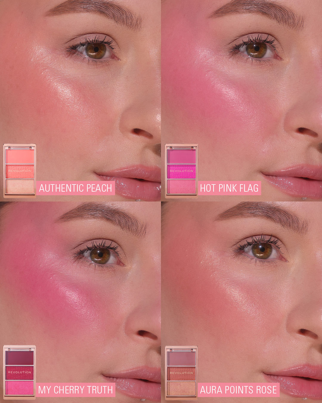 Revolution - Paleta de coloretes Icon Blush - Aura Points Rose