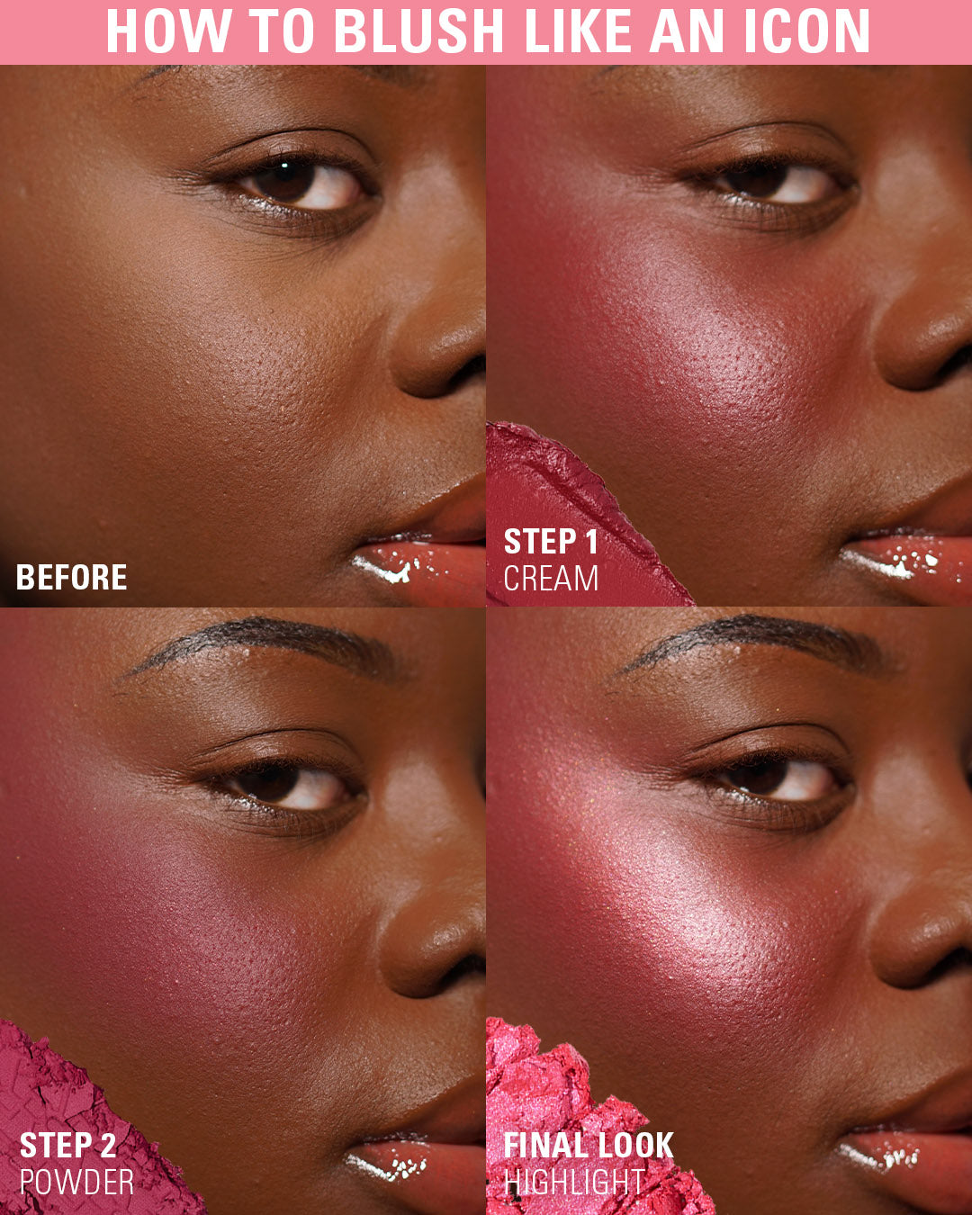 Revolution - Paleta de coloretes Icon Blush - Aura Points Rose