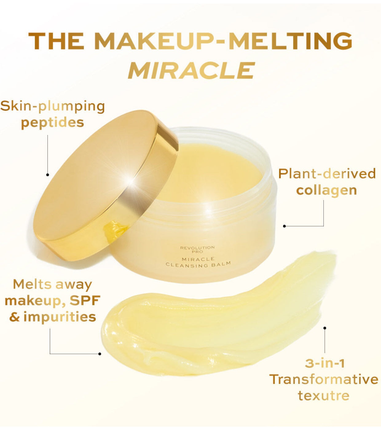 Revolution Pro - Bálsamo de Limpeza com Colagénio Vegan Miracle Cleansing Balm
