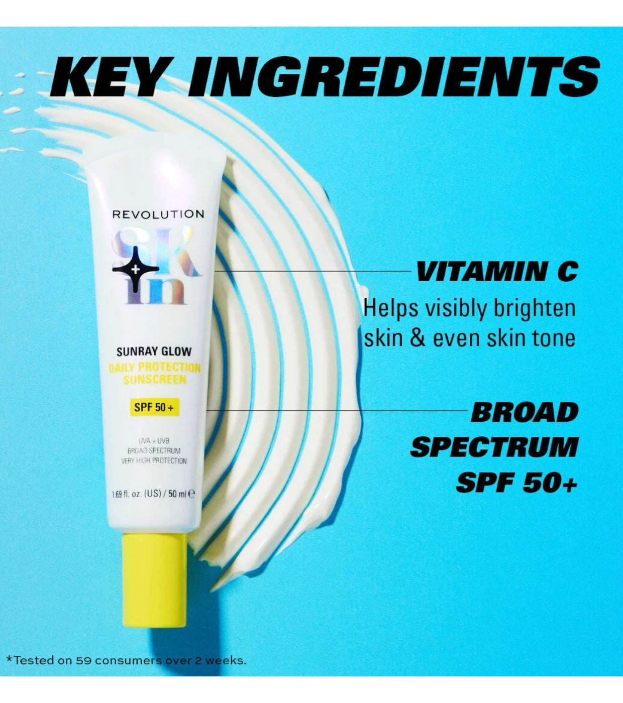Revolution Skin - Crema solare Sunray Glow Daily Blur SPF50