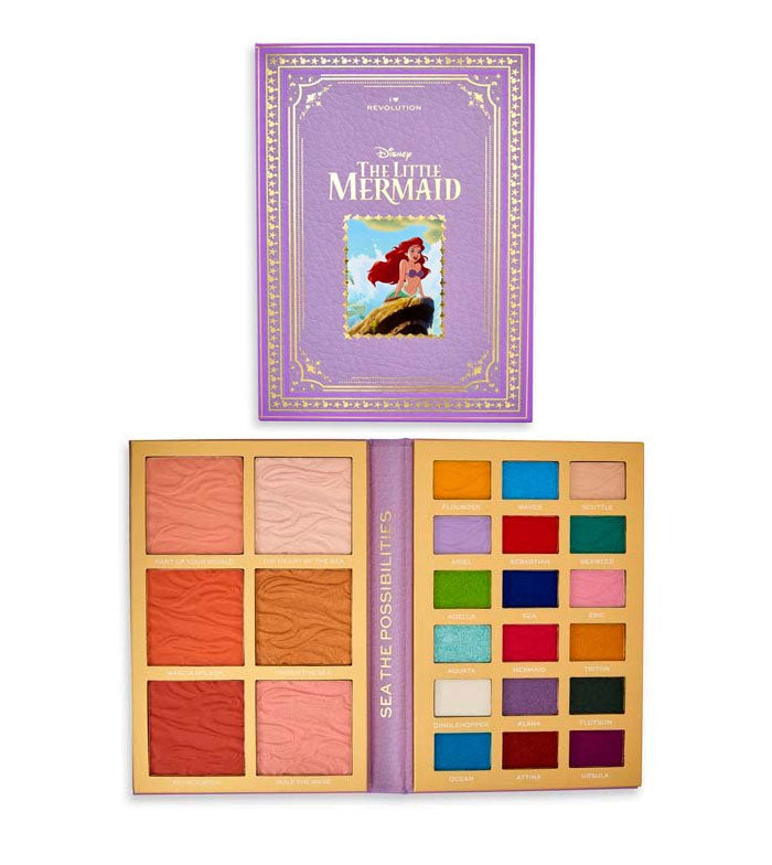 I Heart Revolution - *I Heart Revolution x Disney* - Paleta para rosto e olhos Fairytale - Ariel