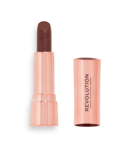 Revolution - Batom Acabamento Acetinado Satin Kiss - Brown Sugar