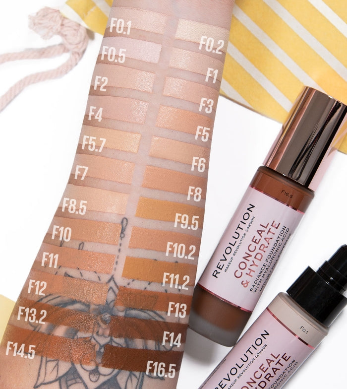 Revolution - Base de maquillaje Conceal & Hydrate - F0.2