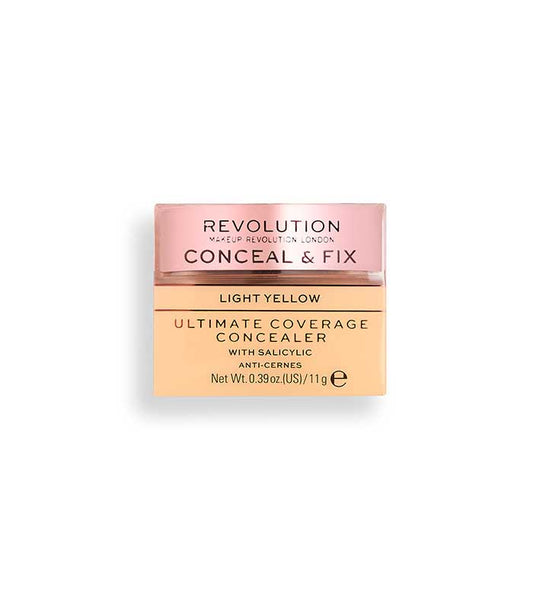 Revolution - Corrector de Cobertura Máxima Conceal & Fix - Amarelo Claro