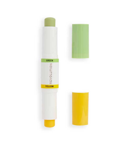Revolution - Dúo de correctores de color en stick Correct & Transform - Green and yellow