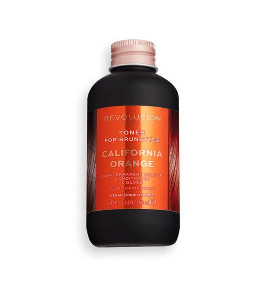 Revolution Haircare - Coloración Semi-permanente para cabello castaño Hair Tones - California Orange