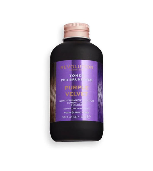 Revolution Haircare - Coloración Semi-permanente para cabello castaño Hair Tones - Purple Velvet