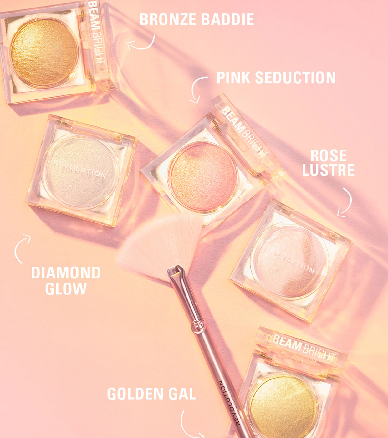 Revolution - Iluminador en polvo Beam Bright - Pink Seduction