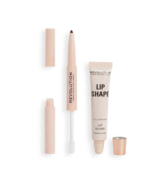 Revolution - Set labbra Lip Shape - Coco Brown