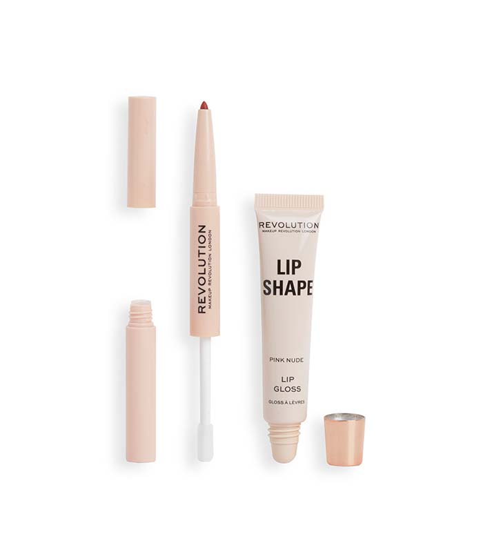 Revolution - Set labbra Lip Shape - Pink Nude