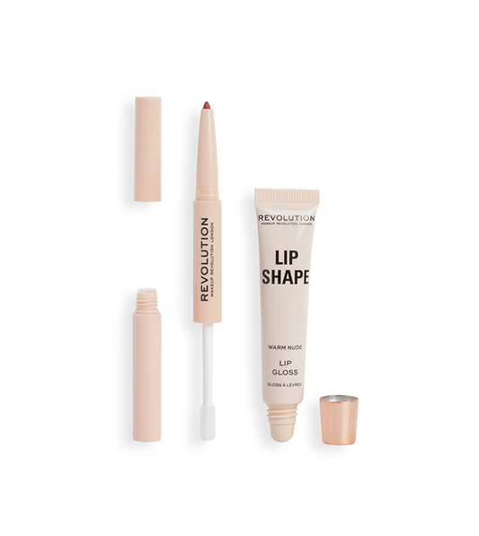 Revolution - Set labbra Lip Shape - Warm Nude