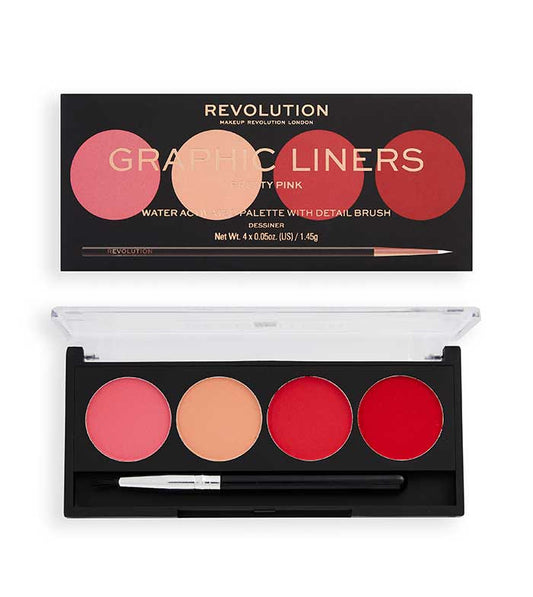 Revolution - Paleta de Delineadores Gráficos Ativados por Água - Pretty Pink