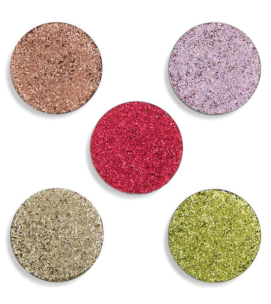 Revolution Pro - Set di 5 ombretti glitter magnetici in godet - Stop Look and Glisten
