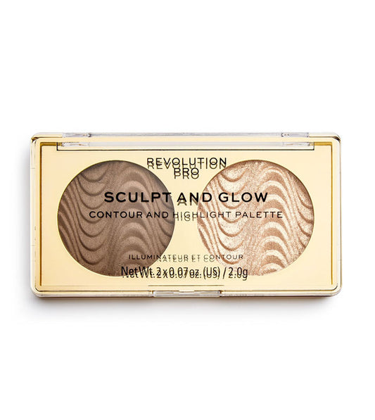 Revolution Pro - Paleta de iluminador y contorno Sculpt and Glow - Savanna Nights