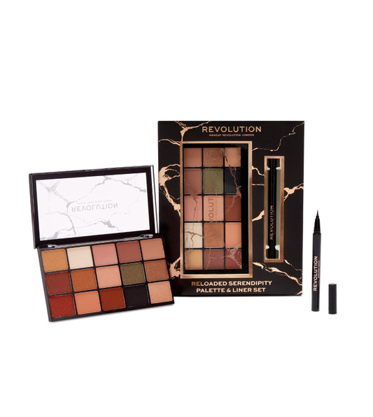 Revolution - Conjunto Paleta de sombras Reloaded Serendipity + Delineador de Olhos