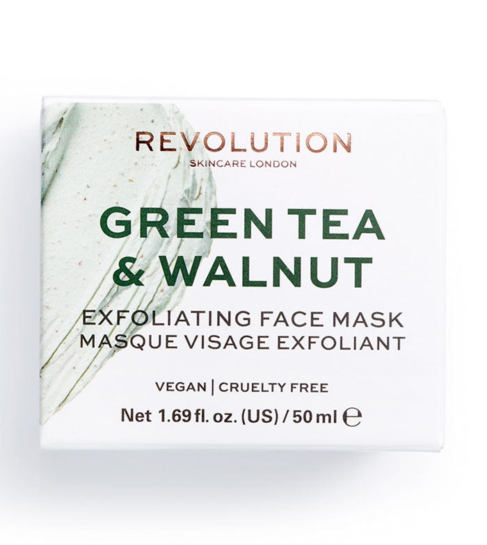 Revolution Skincare - Maschera esfoliante Tè Verde e Noce