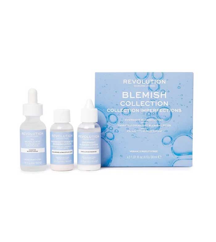 Revolution Skincare - Set di Lozione Imperfezioni + Siero + Lozione Essiccante Blemish Collection